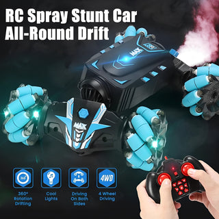 Stunt Car, 4WD 2.4GHz Remote Control Gesture Sensor Toy Cars, 360° Rotating Off Road Vehicle with Lights