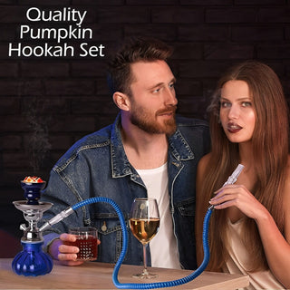 Portable Hookah with Accessories Mini Pumpkin Kit With Silicone Hose Complete Set